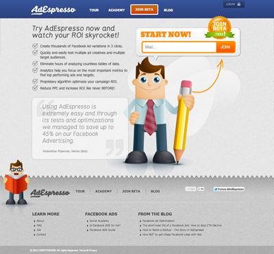 adespresso website - join page