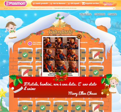 plasmon calendario avvento 2012 - dialog with picture and carol